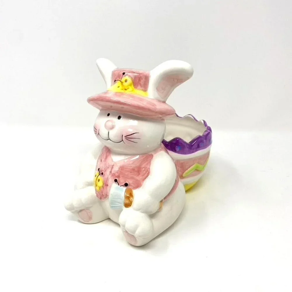 Target Ceramic Easter Bunny Egg Planter Candy Dish